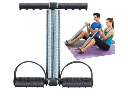 Tummy Trimmer for Men & Women | Belly Fat Burner & Body Shaper | Home Gym Workout Equipment | Single & Double Spring Ab Exerciser | Weight Loss & Arm Muscle Builder