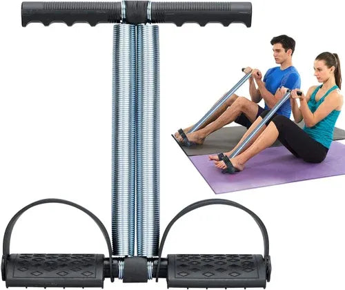 Tummy Trimmer for Men & Women | Belly Fat Burner & Body Shaper | Home Gym Workout Equipment | Single & Double Spring Ab Exerciser | Weight Loss & Arm Muscle Builder
