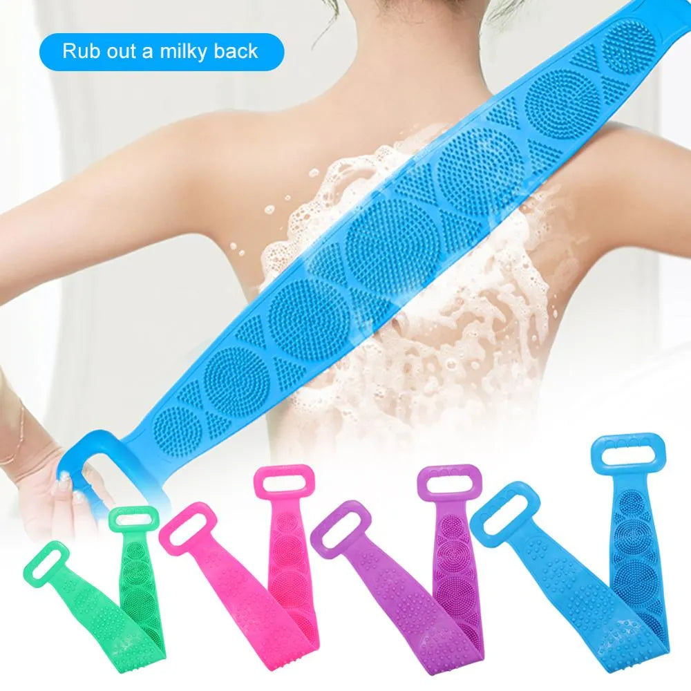 Silicone Bath Body Brush | Soft Exfoliating Shower Scrubber | Body Cleaning Massage Brush | Reusable, Hygienic & Easy to Clean
