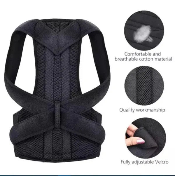Iron Strip Posture Corrector Belt for Men & Women | Adjustable Back Support Belt | Shoulder & Spine Alignment Brace | Back Pain Relief Belt for Better Posture