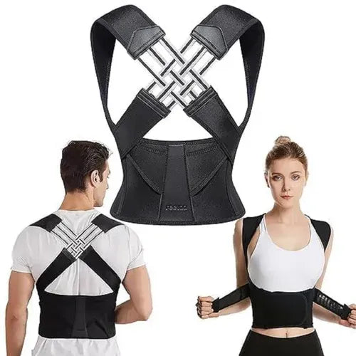 X Posture Corrector Belt for Men & Women | FlexFit Back Support Brace | Lumbar & Spine Alignment Belt | Lower Back Pain Relief & Posture Trainer