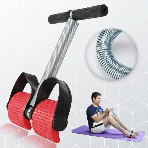 Tummy Trimmer for Men & Women | Belly Fat Burner & Body Shaper | Home Gym Workout Equipment | Single & Double Spring Ab Exerciser | Weight Loss & Arm Muscle Builder