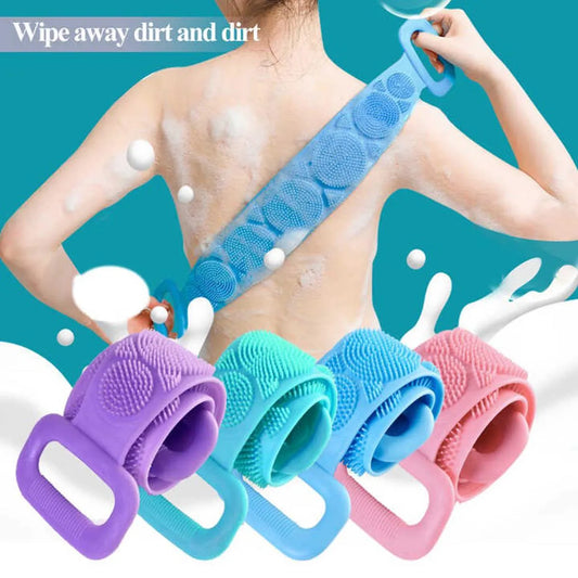 Silicone Bath Body Brush | Soft Exfoliating Shower Scrubber | Body Cleaning Massage Brush | Reusable, Hygienic & Easy to Clean