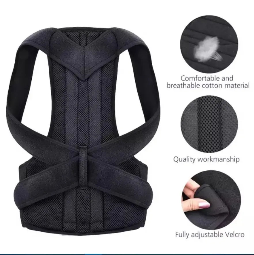 Iron Strip Posture Corrector Belt for Men & Women | Adjustable Back Support Belt | Shoulder & Spine Alignment Brace | Back Pain Relief Belt for Better Posture