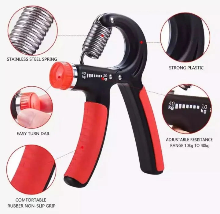 Adjustable Spring Hand Gripper | Heavy Grip Wrist Strengthener | Hand Grip Trainer for Strength Training & Forearm Workout