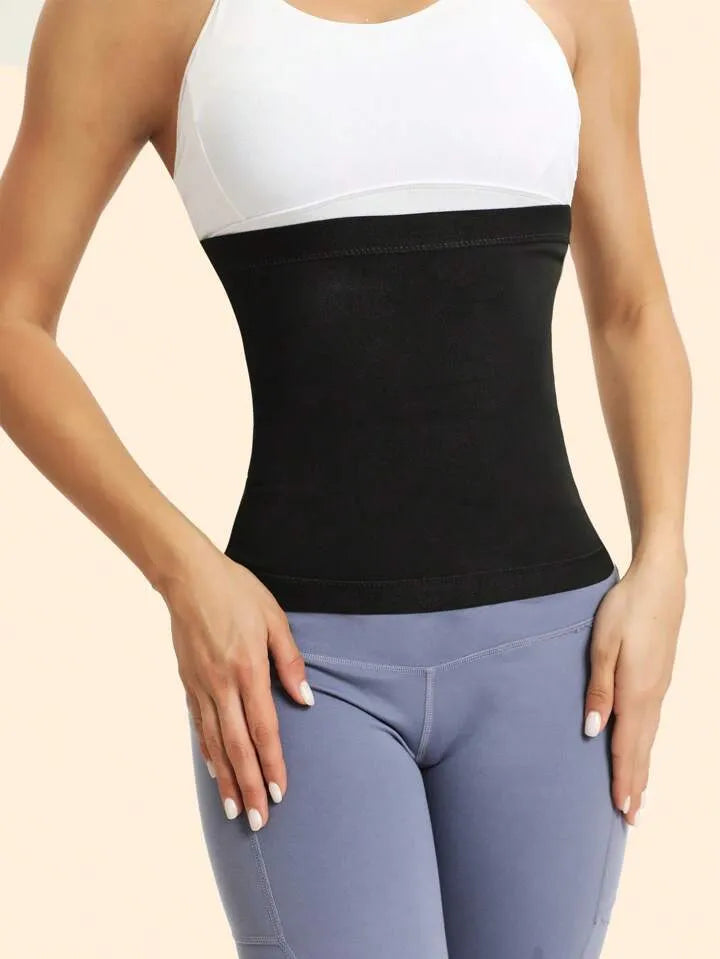 Sweat Waist Trimmer Belt for Men & Women | Tummy Control Slimming Belt | Hot Shaper Body Trainer | Premium Corset Shapewear for Fat Burn & Waist Shaping