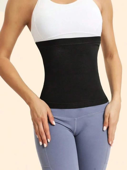 Sweat Waist Trimmer Belt for Men & Women | Tummy Control Slimming Belt | Hot Shaper Body Trainer | Premium Corset Shapewear for Fat Burn & Waist Shaping